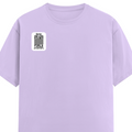 Female Classic Crew T-Shirt | Regular Fit | Women | 180 GSM Bio-Washed Cotton Blend | DTG | Pre-Shrunk | Double Stitched | Personalized | Minimalist | Trust | Friendship | Friendship Day - right pocket - Lavender - mockup 4