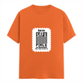 Female Classic Crew T-Shirt | Women's Regular Fit | 180 GSM Bio-Washed Cotton Blend | Double Stitched Seam | Folded Neck | Women | Personalized | DTG | Minimalist | Trust | Friendship | Friendship Day - front - Orange - mockup 1