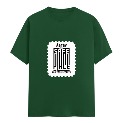 Women's Classic Crew T-Shirt | Regular Fit | 180 GSM Bio-Washed Cotton | DTG Print | Double Stitched | Pre-Shrunk | Personalized | DTG | Minimalist | Trust | Friendship | Friendship Day - front - Bottle Green - mockup 1