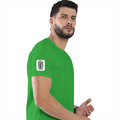 Women's Classic Crew T-Shirt | Regular Fit | 180 GSM Bio-Washed Cotton | DTG Print | Double Stitched | Pre-Shrunk | Personalized | DTG | Minimalist | Trust | Friendship | Friendship Day - right sleeve - Flag Green - mockup 6