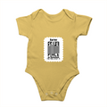 Rompers | Baby (0-12 Months) Regular Fit | 180 GSM Bio-Washed Cotton DTG Ready | Double Stitched, Pre-Shrunk | Unisex Baby | Personalized | DTG | Minimalist | Trust | Friendship | Friendship Day - front - Yellow - mockup 1