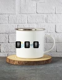 White Enamel Mugs | 11 Oz | Enamel Coated Stainless Steel | Dishwasher Safe, Shatterproof | Unisex | Personalized | Typographic | Responsibility | Everyday | Assertive
