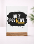 Acrylic Photo Frame | 5x7 Tabletop Display | UV Printed Acrylic & Wood Stand | Personalized Gift & Home Decor | Personalized | Bold | Positivity | Motivation | Everyday | Uplifting | Positive Vibes Only - front_1 - mockup 2