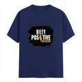 Men's Classic Crew T-Shirt | Regular Fit | 180 GSM Bio-Washed Cotton | DTF Print Ready | Pre-Shrunk, Durable | Personalized | DTF | Bold | Positivity | Motivation | Everyday | Uplifting | Positive Vibes Only - front - Royal Blue - mockup 1