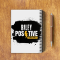 NotePad | A5 Size | Digital Print | 120 Pages | Unisex | Personalized | Bold | Positivity | Motivation | Everyday | Uplifting | Positive Vibes Only - back - White - mockup 2