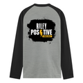 Male Raglan T-Shirt | Regular Fit Men's | 180 GSM Bio-Washed Cotton | DTF Print | Double Stitched Seams | Personalized | DTF | Bold | Positivity | Motivation | Everyday | Uplifting | Positive Vibes Only - back - mockup 2