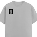Female Classic Crew T-Shirt | Women's Regular Fit | 180 GSM Bio-Washed Cotton | Double Stitched, Pre-Shrunk | Personalized | DTG | Typographic | Friendship | Socializing | Everyday | Joyful - right pocket - Grey Melange - mockup 4