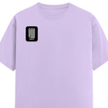 Female Classic Crew T-Shirt | Women's Regular Fit | 180 GSM Bio-Washed Cotton | Double Stitched, Pre-Shrunk | Personalized | DTG | Typographic | Friendship | Socializing | Everyday | Joyful - right pocket - Lavender - mockup 4