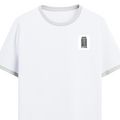 Ringer T-shirt | Unisex | DTG Print | Contrast Trim | Men's, Women's | Personalized | DTG | Bold | Design | Identity | Everyday | Assertive | Unorthodox By Design - left pocket - White Black - mockup 3