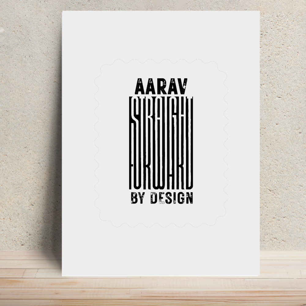 Metal Posters | 8x11.7 & 11.7x15.7 in | 1mm Thick Metal | Magnetic Mount, Waterproof, Glossy Finish | Unisex Home Decor | Personalized | Bold | Design | Identity | Everyday | Assertive | Unorthodox By Design - front - White - mockup 1