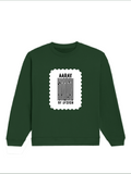 Oversized Sweatshirt | Roomy Relaxed Fit | 400 GSM Cotton Blend | Pre-Shrunk Drop Shoulder | Unisex Adult | Personalized | DTF | Bold | Design | Identity | Everyday | Assertive | Unorthodox By Design - front - Bottle Green - mockup 1