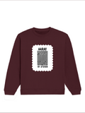 Oversized Sweatshirt | Roomy Relaxed Fit | 400 GSM Cotton Blend | Pre-Shrunk Drop Shoulder | Unisex Adult | Personalized | DTF | Bold | Design | Identity | Everyday | Assertive | Unorthodox By Design - front - Maroon - mockup 1