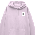 Oversized Hoodie | Relaxed Fit, Drop-Shoulder | 400 GSM Fabric | Warm, Durable | Unisex | Personalized | DTF | Bold | Design | Identity | Everyday | Assertive | Unorthodox By Design - left pocket - Light Baby Pink - mockup 3