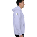 Oversized Hoodie | Relaxed Fit, Drop-Shoulder | 400 GSM Fabric | Warm, Durable | Unisex | Personalized | DTF | Bold | Design | Identity | Everyday | Assertive | Unorthodox By Design - right sleeve - Lavender - mockup 6