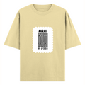 Oversized Standard T-Shirt | Unisex Oversized Fit | 180 GSM 100% Super Combed Cotton | DTF Print | Soft & Durable | Personalized | DTF | Bold | Design | Identity | Everyday | Assertive | Unorthodox By Design - front - Beige - mockup 1