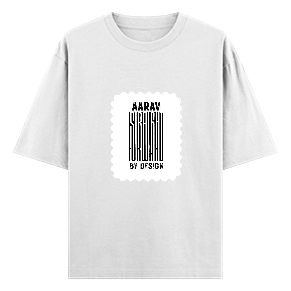 Oversized Standard T-Shirt | Unisex Oversized Fit | 180 GSM 100% Super Combed Cotton | DTF Print | Soft & Durable | Personalized | DTF | Bold | Design | Identity | Everyday | Assertive | Unorthodox By Design - front - White - mockup 1