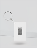 Keychain | Rectangle, Square, Slim Options | Acrylic UV Printed | Fade-Proof, Glossy Finish | Unisex | Personalized | Bold | Design | Identity | Everyday | Assertive | Unorthodox By Design - front_Rectangle - Rectangle - White - mockup 3