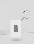 Keychain | Rectangle, Square, Slim Options | Acrylic UV Printed | Fade-Proof, Glossy Finish | Unisex | Personalized | Bold | Design | Identity | Everyday | Assertive | Unorthodox By Design - back_Rectangle - White - mockup 4