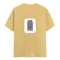 Female Classic Crew T-Shirt | Women's Regular Fit | 180 GSM Bio-Washed Cotton | Double Stitched, Pre-Shrunk | Personalized | DTG | Bold | Design | Identity | Everyday | Assertive | Unorthodox By Design - back - Beige - mockup 2