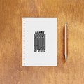 NotePad | A5 Size | Digital Print | 120 Pages | Unisex | Personalized | Bold | Design | Identity | Everyday | Assertive | Unorthodox By Design - front_2 - White - mockup 3