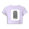 Female Baby Tee | Cropped Fitted | Cotton Spandex Blend | Pre-shrunk Stretch | Women's | Personalized | DTF | Bold | Design | Identity | Everyday | Assertive | Unorthodox By Design - back - Lavender - mockup 2