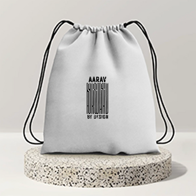 Drawstring Bag | Unisex | 280 GSM Cotton DTF | Durable, Secure Closure, Versatile | Everyday Carry | Personalized | DTF | Bold | Design | Identity | Everyday | Assertive | Unorthodox By Design - front - mockup 1