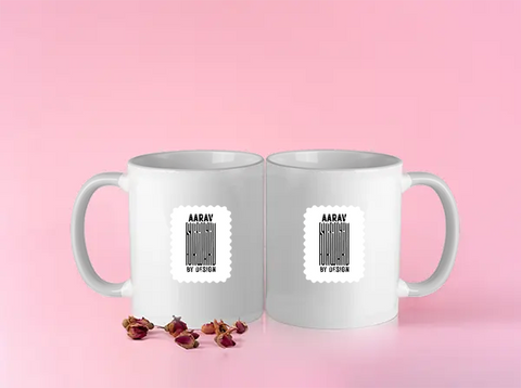 Color Coffee Mug | 11 oz | Ceramic Sublimation | Fade-Proof Print, Inner & Handle Color | Unisex | Personalized | Bold | Design | Identity | Everyday | Assertive | Unorthodox By Design - front - White - mockup 1