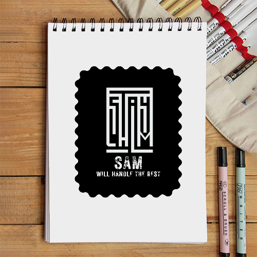 Sketchbook | A5 Spiral Bound | Digital Print Cover | 140 GSM Paper | Unisex | Personalized | Minimalist | Self-determination | Everyday | Assertive | I’ll Handle The Rest - front - White - mockup 1
