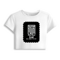 Female Baby Tee | Cropped Fit, Gen Z | 95% Cotton 5% Spandex, DTG | Stretchable, Breathable, Pre-Shrunk | Women | Personalized | DTG | Minimalist | Self-determination | Everyday | Assertive | I’ll Handle The Rest - front - White - mockup 1