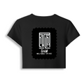 Female Baby Tee | Cropped Fit, Gen Z | 95% Cotton 5% Spandex, DTG | Stretchable, Breathable, Pre-Shrunk | Women | Personalized | DTG | Minimalist | Self-determination | Everyday | Assertive | I’ll Handle The Rest - back - Black - mockup 2