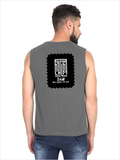 Men's Sleeveless T-Shirt | Regular Fit | 180 GSM Bio-Washed Cotton DTG | Pre-Shrunk, Double Stitched | For Gym & Casual Wear | Personalized | DTG | Minimalist | Self-determination | Everyday | Assertive | I’ll Handle The Rest - back - Charcoal Melange - mockup 2