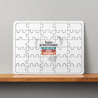 Personalized Typographic MDF Wooden Puzzles Printing with Custom Name