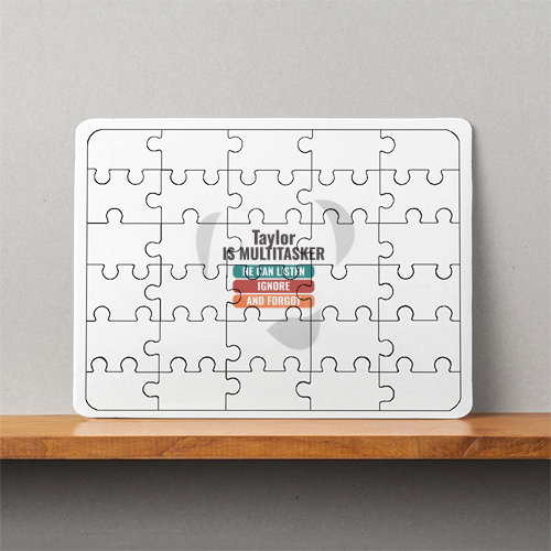 Personalized Typographic MDF Wooden Puzzles Printing with Custom Name
