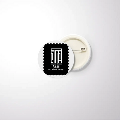 Pin Button Badge | Unisex | Original EPSON Inks | Glossy Finish, Rust-Free, Pin Attached | Everyday Wear | Personalized | Minimalist | Self-determination | Everyday | Assertive | I’ll Handle The Rest - front_32mm - 32mm - White - mockup 1