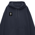 Oversized Hoodie | Unisex Relaxed Fit | 400 GSM Cotton Blend | DTG Printed | Drop Shoulder, Pre-Shrunk | Adults | Personalized | DTG | Minimalist | Self-determination | Everyday | Assertive | I’ll Handle The Rest - right pocket - Navy Blue - mockup 4