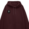 Oversized Hoodie | Relaxed Fit, Drop-Shoulder | 400 GSM Fabric | Warm, Durable | Unisex | Personalized | DTF | Minimalist | Self-determination | Everyday | Assertive | I’ll Handle The Rest - right pocket - Maroon - mockup 4
