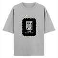 Oversized Standard T-Shirt | Unisex Oversized Fit | 180 GSM 100% Super Combed Cotton | DTF Print | Soft & Durable | Personalized | DTF | Minimalist | Self-determination | Everyday | Assertive | I’ll Handle The Rest - front - Grey Melange - mockup 1
