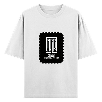 Oversized Standard T-Shirt | Unisex Oversized Fit | 180 GSM 100% Super Combed Cotton | DTF Print | Soft & Durable | Personalized | DTF | Minimalist | Self-determination | Everyday | Assertive | I’ll Handle The Rest - front - White - mockup 1