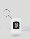 Keychain | Rectangle, Square, Slim Options | Acrylic UV Printed | Fade-Proof, Glossy Finish | Unisex | Personalized | Minimalist | Self-determination | Everyday | Assertive | I’ll Handle The Rest - front_Rectangle - Rectangle - White - mockup 3