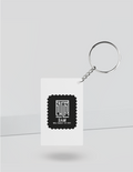 Keychain | Rectangle, Square, Slim Options | Acrylic UV Printed | Fade-Proof, Glossy Finish | Unisex | Personalized | Minimalist | Self-determination | Everyday | Assertive | I’ll Handle The Rest - back_Rectangle - White - mockup 4