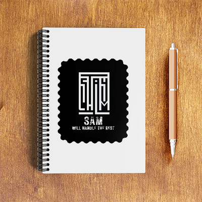 NotePad | A5 Size | Digital Print | 120 Pages | Unisex | Personalized | Minimalist | Self-determination | Everyday | Assertive | I’ll Handle The Rest - front - White - mockup 1