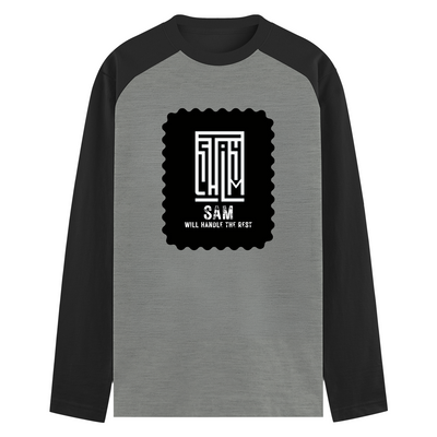 Male Raglan T-Shirt | Men's Regular Fit | 180 GSM Bio-Washed Cotton Blend | DTG Printed | Durable & Pre-Shrunk | Personalized | DTG | Minimalist | Self-determination | Everyday | Assertive | I’ll Handle The Rest - front - mockup 1