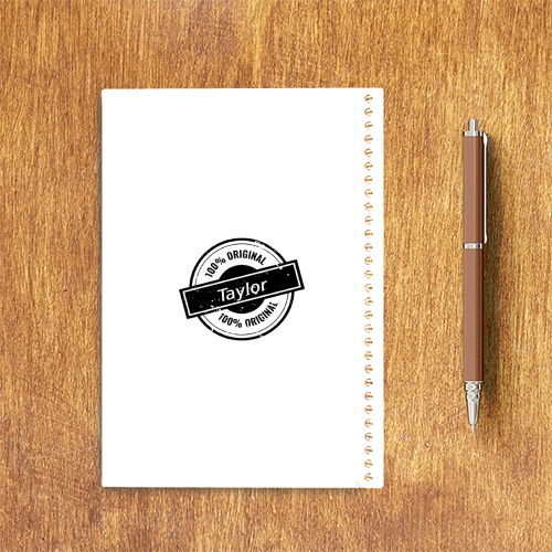 Personalized Stamp Sketchbook Printing with Custom Name