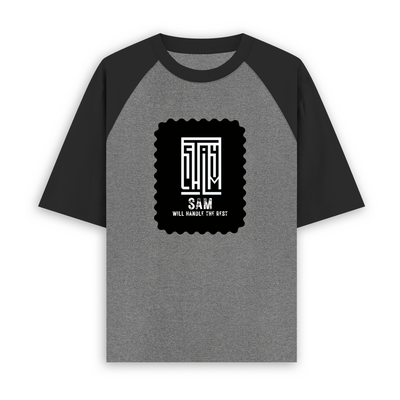 Unisex Oversized Raglan T-Shirt | 180 GSM Bio-Washed Cotton | DTF Print Ready | Relaxed Fit | Adults | Personalized | DTF | Minimalist | Self-determination | Everyday | Assertive | I’ll Handle The Rest - front - mockup 1