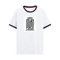 Ringer T-shirt | Unisex | DTG Print | Contrast Trim | Men's, Women's | Personalized | DTG | Typographic | Trust | Secrets | Safe For Your Secrets - front - Maroon off white - mockup 1