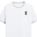 Ringer T-shirt | Unisex | DTG Print | Contrast Trim | Men's, Women's | Personalized | DTG | Typographic | Trust | Secrets | Safe For Your Secrets - left pocket - White Black - mockup 3