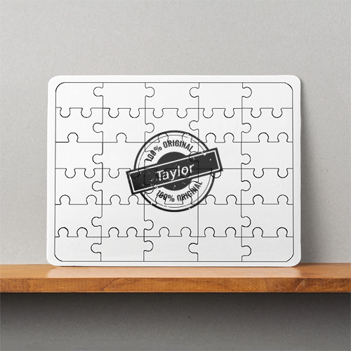 Personalized Stamp MDF Wooden Puzzles Printing with Custom Name