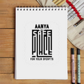 Sketchbook | A5 Spiral Bound | Digital Print Cover | 140 GSM Paper | Unisex | Personalized | Typographic | Trust | Secrets | Safe For Your Secrets - front - White - mockup 1