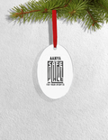 Christmas Ornaments | 3x3-inch | Acrylic UV Printed | Lightweight, Waterproof, Fade-Proof, Satin Ribbon | Unisex Adult | Personalized | Typographic | Trust | Secrets | Safe For Your Secrets - front_Oval - Oval - mockup 4