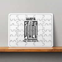 MDF Wooden Puzzles | 6x8 Inch | 30 Pieces | Durable MDF | Glossy Finish | Sublimation Print | Lightweight | Waterproof | Fade-Proof | Unisex | Personalized | Typographic | Trust | Secrets | Safe For Your Secrets